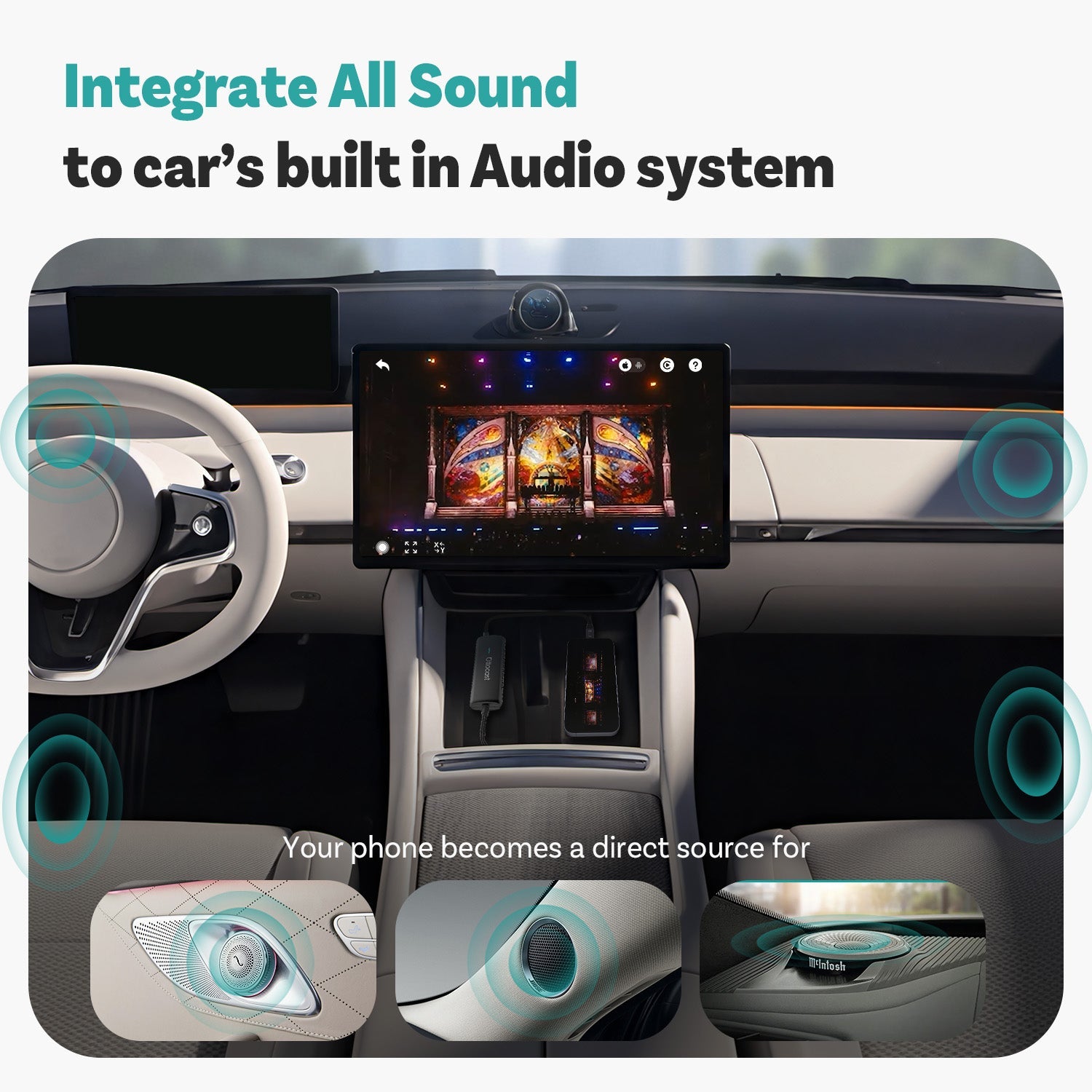 (🎉Summer Sale 40% OFF) Ottocast® Mirror Touch Adattatore Wireless CarPlay