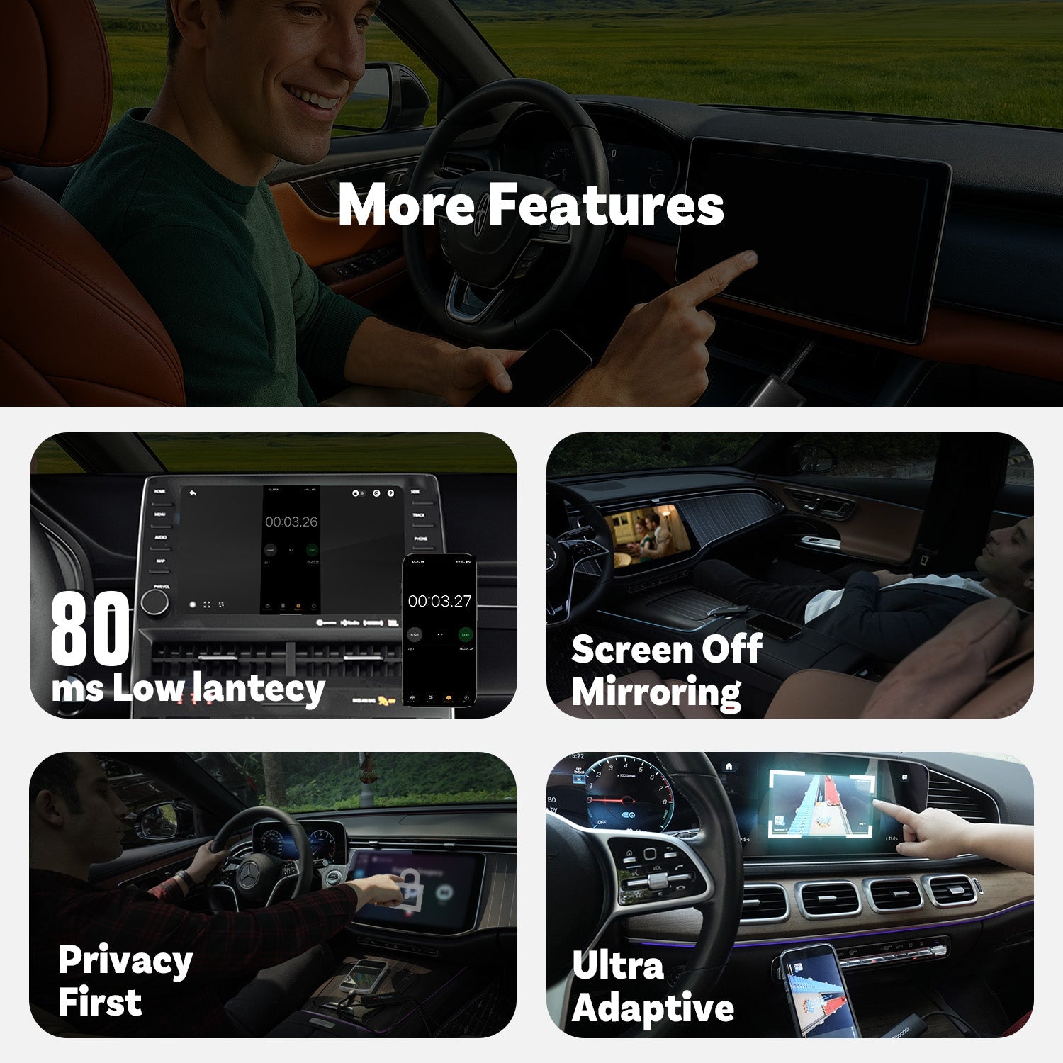 (🎉Summer Sale 40% OFF) Ottocast® Mirror Touch Adattatore Wireless CarPlay