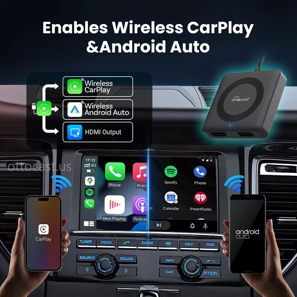 (🎉Summer Sale 40% OFF) 2025 New Upgrade Car TV Mate Pro | HDMI Streaming + Fire TV Sticks + Screen Mirroring & Wireless CarPlay Android Auto Adapter