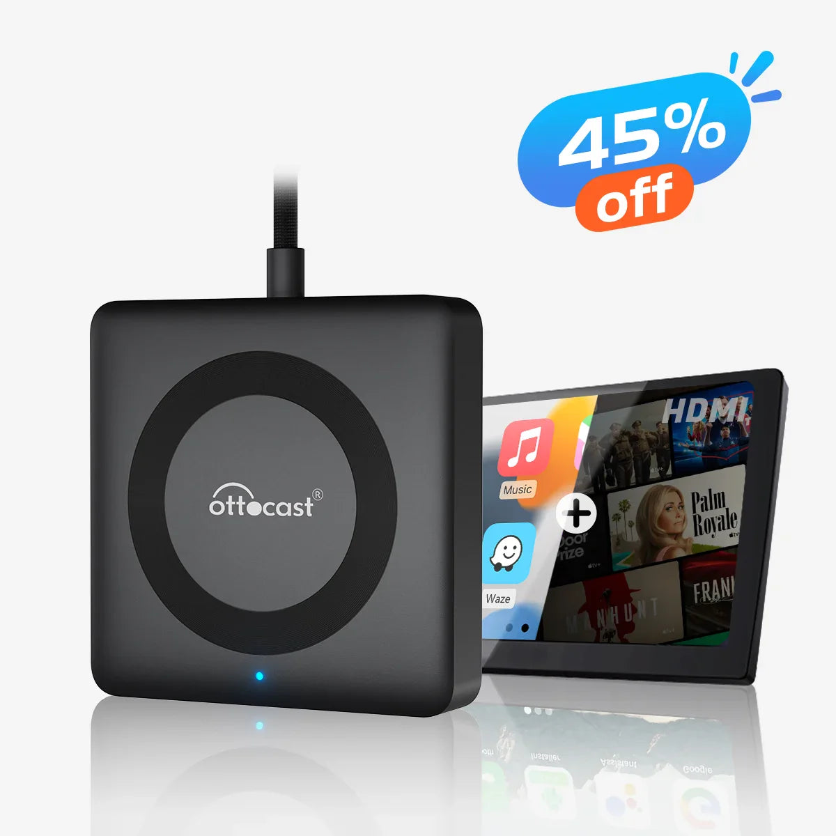 (🎉Summer Sale 40% OFF) 2025 New Upgrade Car TV Mate Pro | HDMI Streaming + Fire TV Sticks + Screen Mirroring & Wireless CarPlay Android Auto Adapter