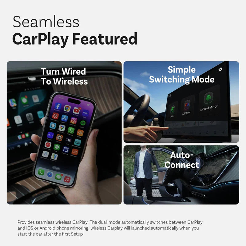 (🎉Summer Sale 40% OFF) Ottocast® Mirror Touch Adattatore Wireless CarPlay
