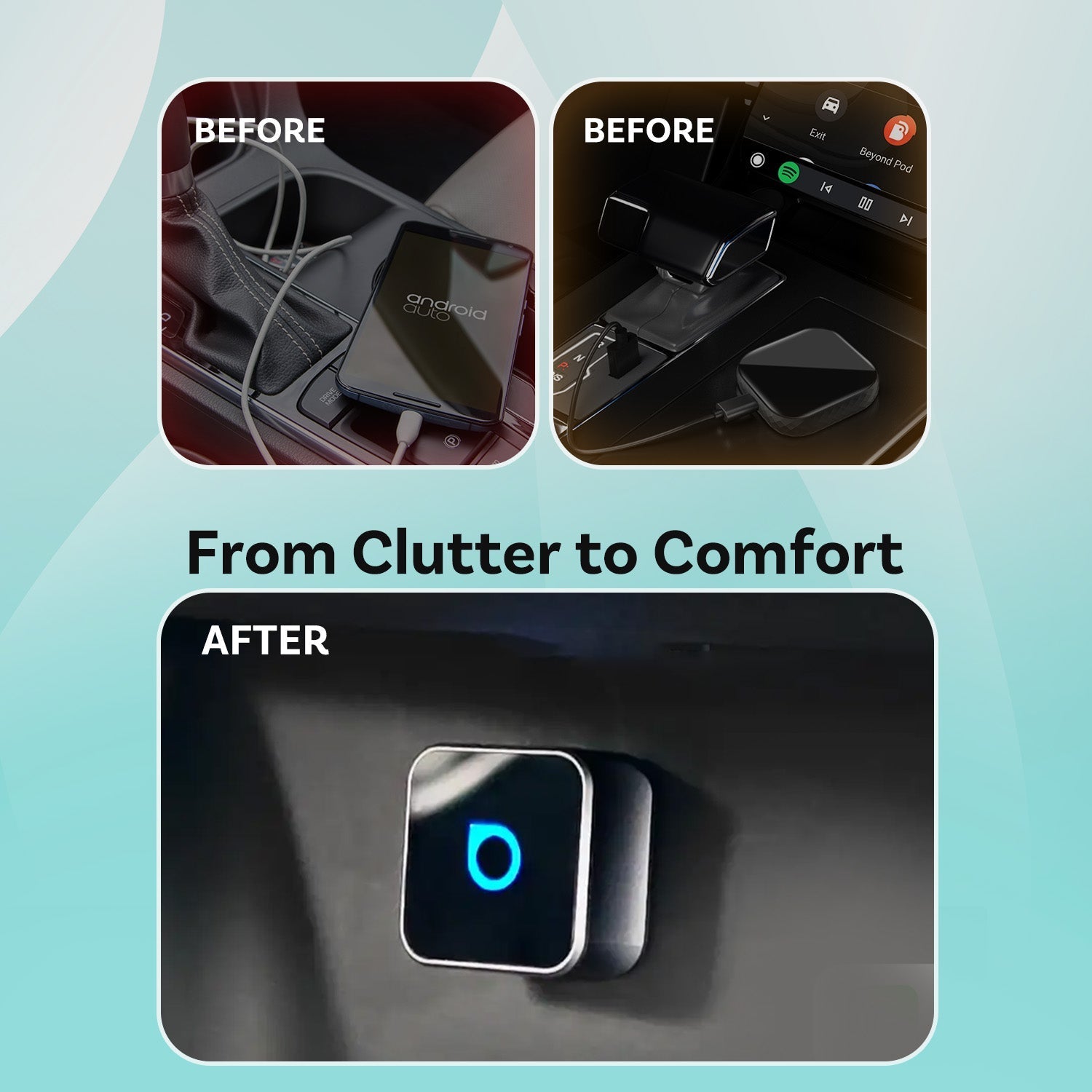 Mini 3.0 Ultra Cube Wireless CarPlay Android Auto Adapter
